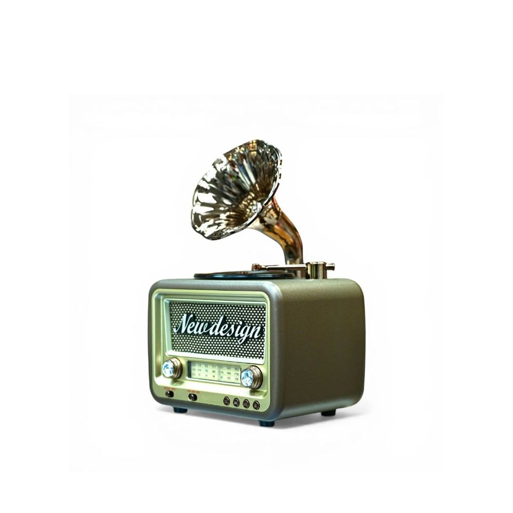 FEECOT FX-2527B USB/SD/AM/FM BLUETOOTH GRAMAFON GÖRÜNÜMLÜ RETRO NOSTALJİK RADYO 1500MAH
