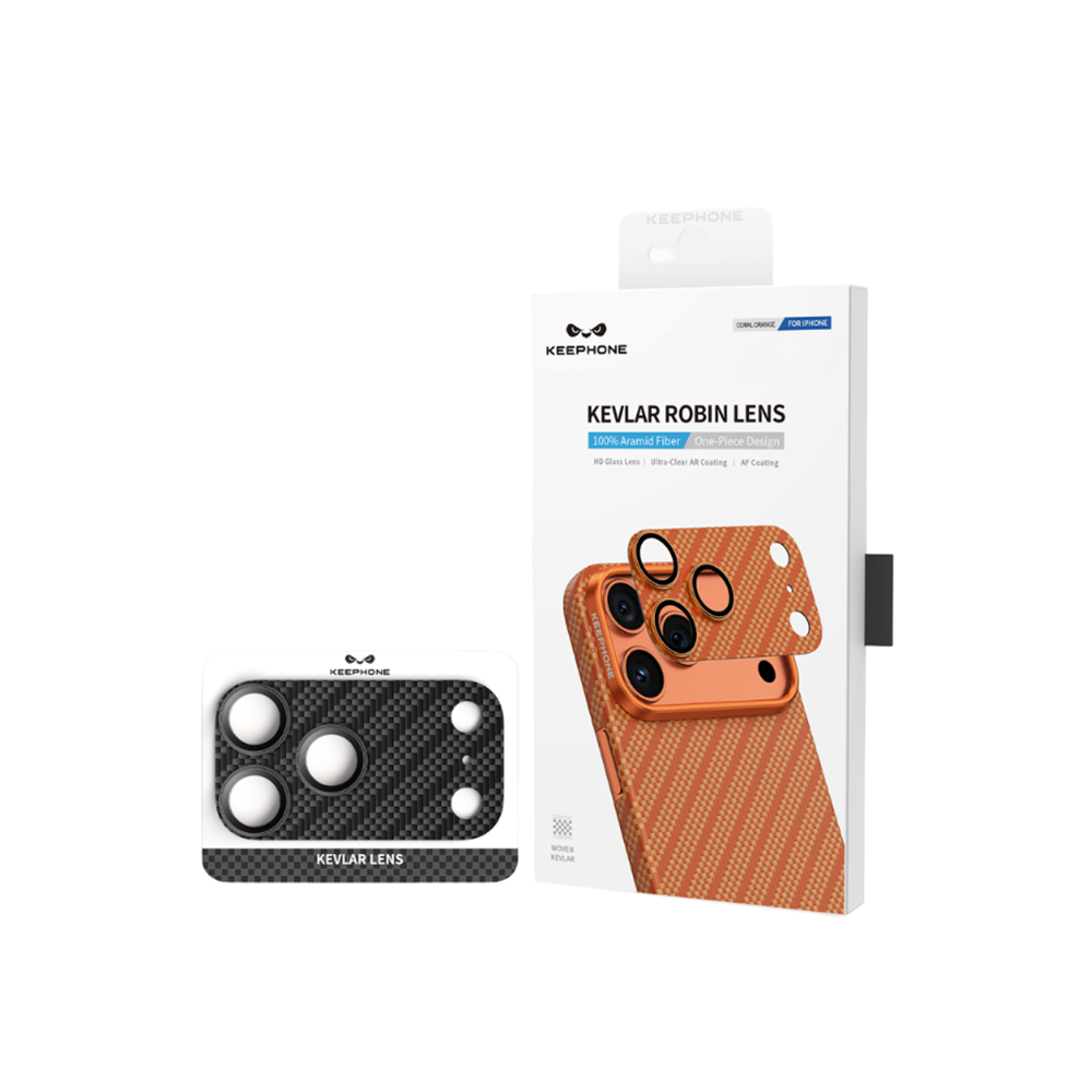 KEEPHONE APPLE İPHONE 17 PRO MAX KEVLAR ROBİN KAMERA LENS KORUYUCU