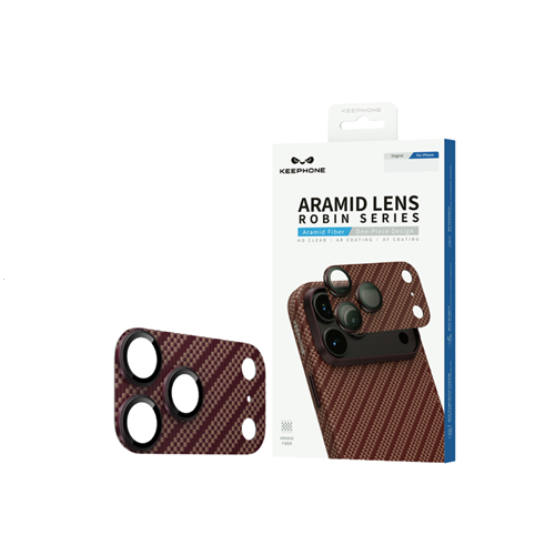 KEEPHONE APPLE İPHONE 18 PRO MAX ARAMİD FİBER KEVLAR ROBİN KAMERA LENS KORUYUCU