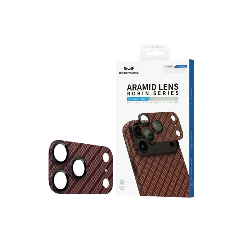 KEEPHONE APPLE İPHONE 18 PRO ARAMİD FİBER KEVLAR ROBİN KAMERA LENS KORUYUCU