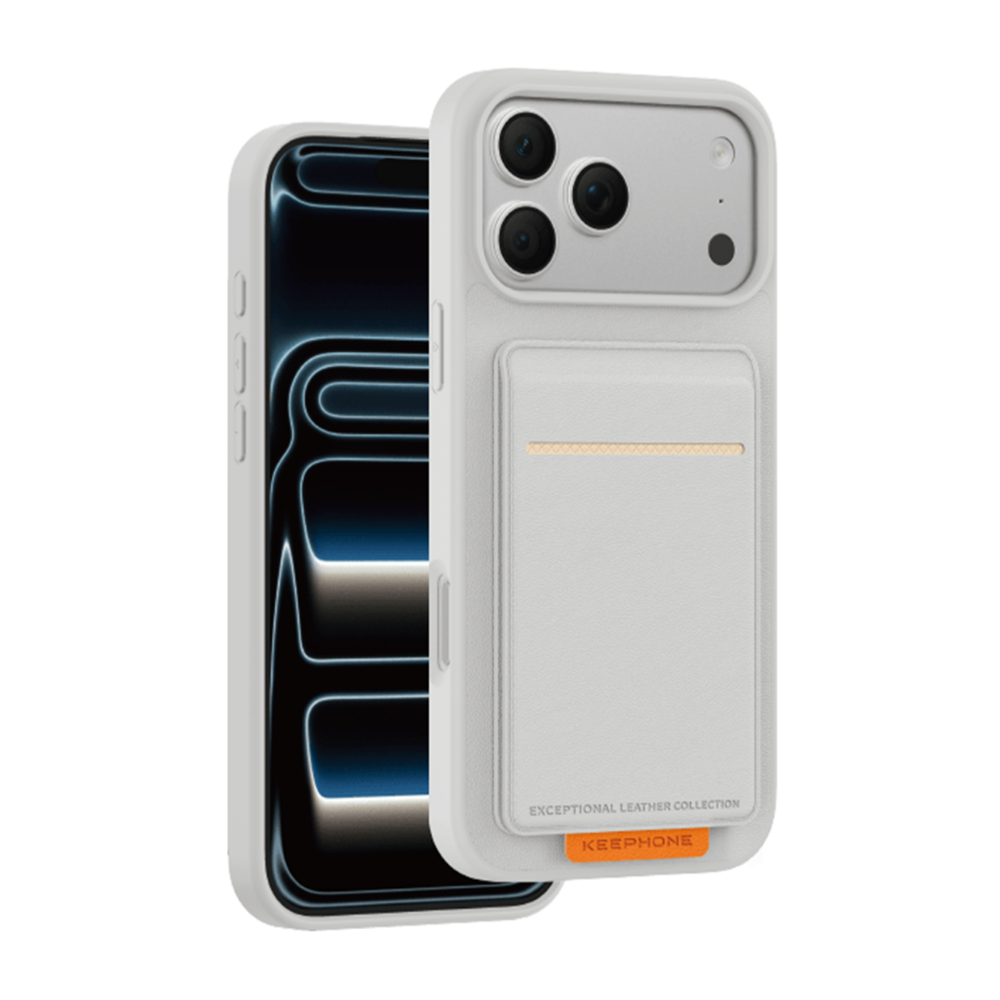 KEEPHONE APPLE İPHONE 17 PRO/İPHONE 18 PRO SUEDEA KARTVİZİTLİ STANDLI KILIF