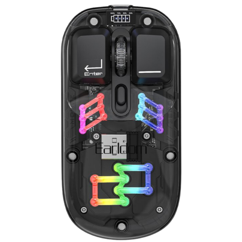 EARLDOM KM16 2.4G 1600DPI SESSİZ TRANSPARAN YAPILI KABLOSUZ MOUSE